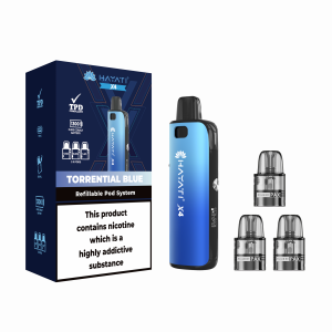 Hayati x4 refillable pod system Torrential blue