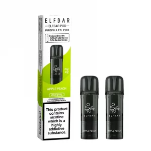 Elf bar 600 prefilled pods 2 pack  Apple peach
