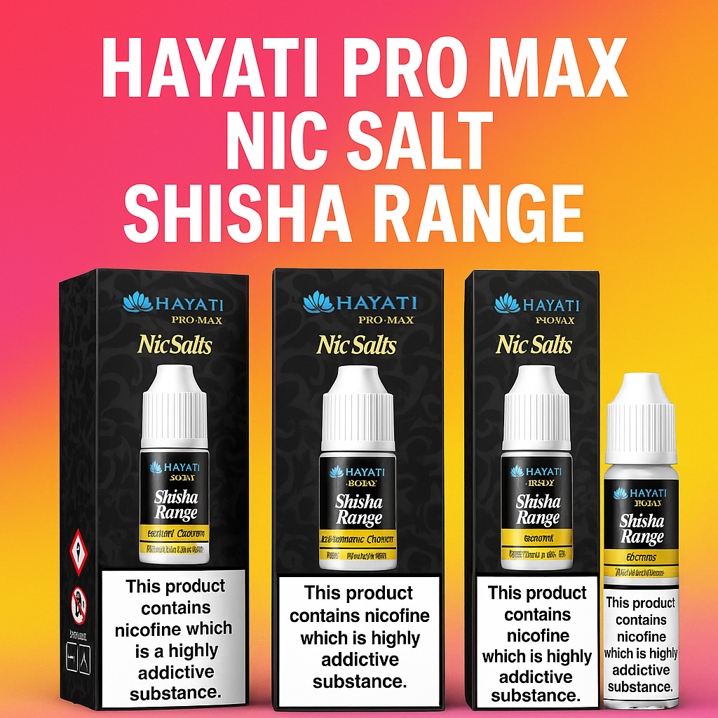 Hayati Pro Max Nic Salt Shisha Range 10mg/20mg