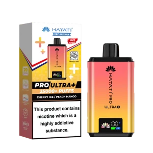Hayati pro ultra+ 25000+ puff  Cherry ice /peach mango