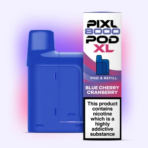 Pixl 8000 Refilled Pod   BLUE CHERRY CRANBERRY