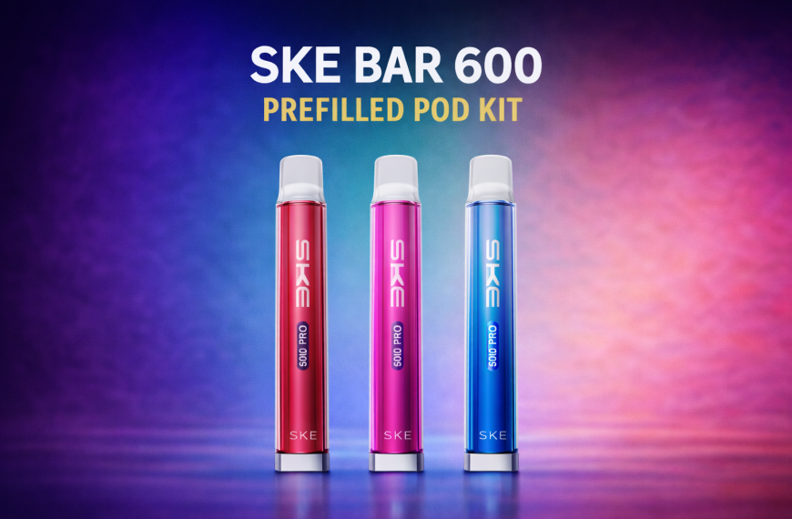 Vape devices with vibrant gradient backdrop