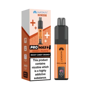 Hayati pro max+ 6000+ kits Rocky Candy Orange